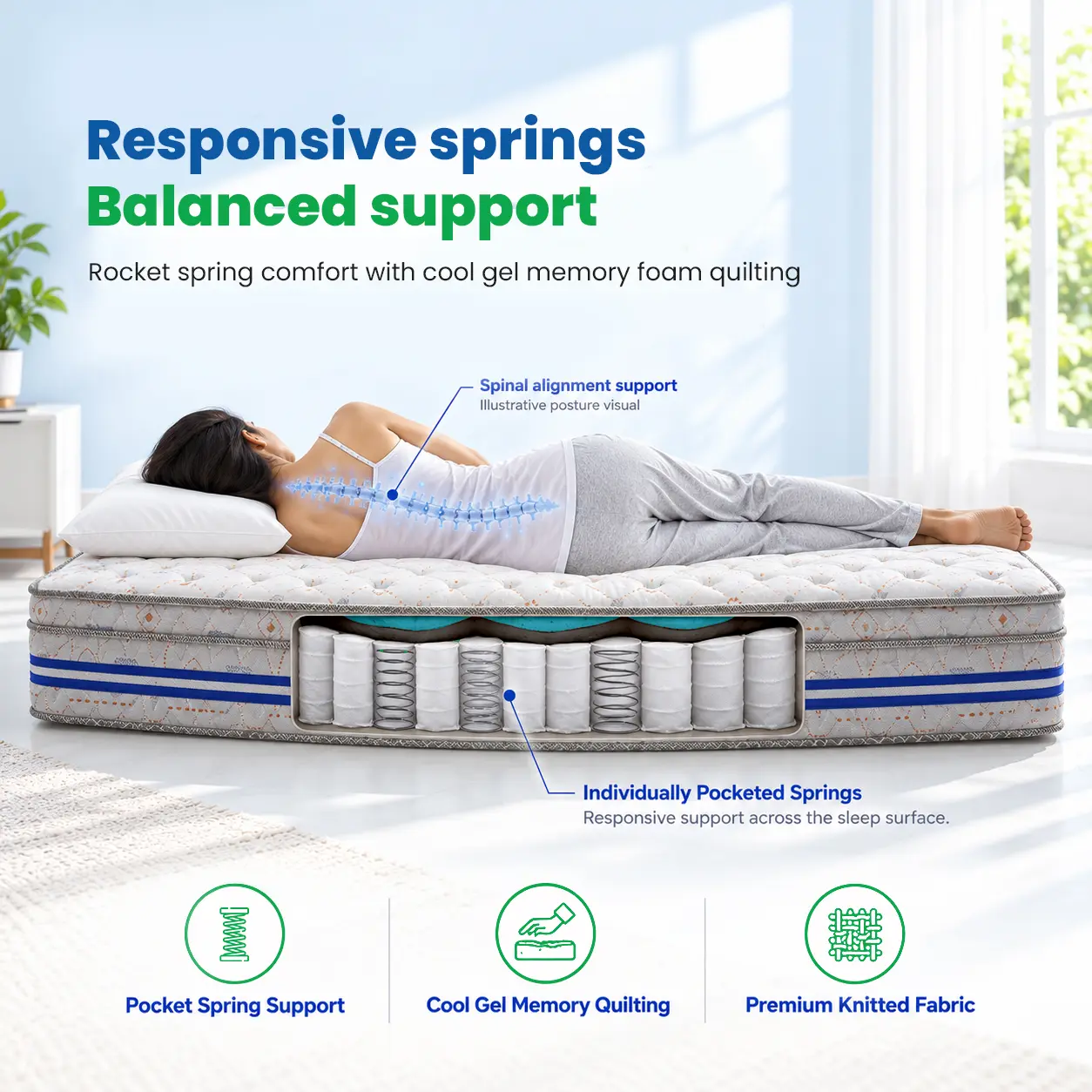 NUREST (Pocket Spring With Memory Foam)